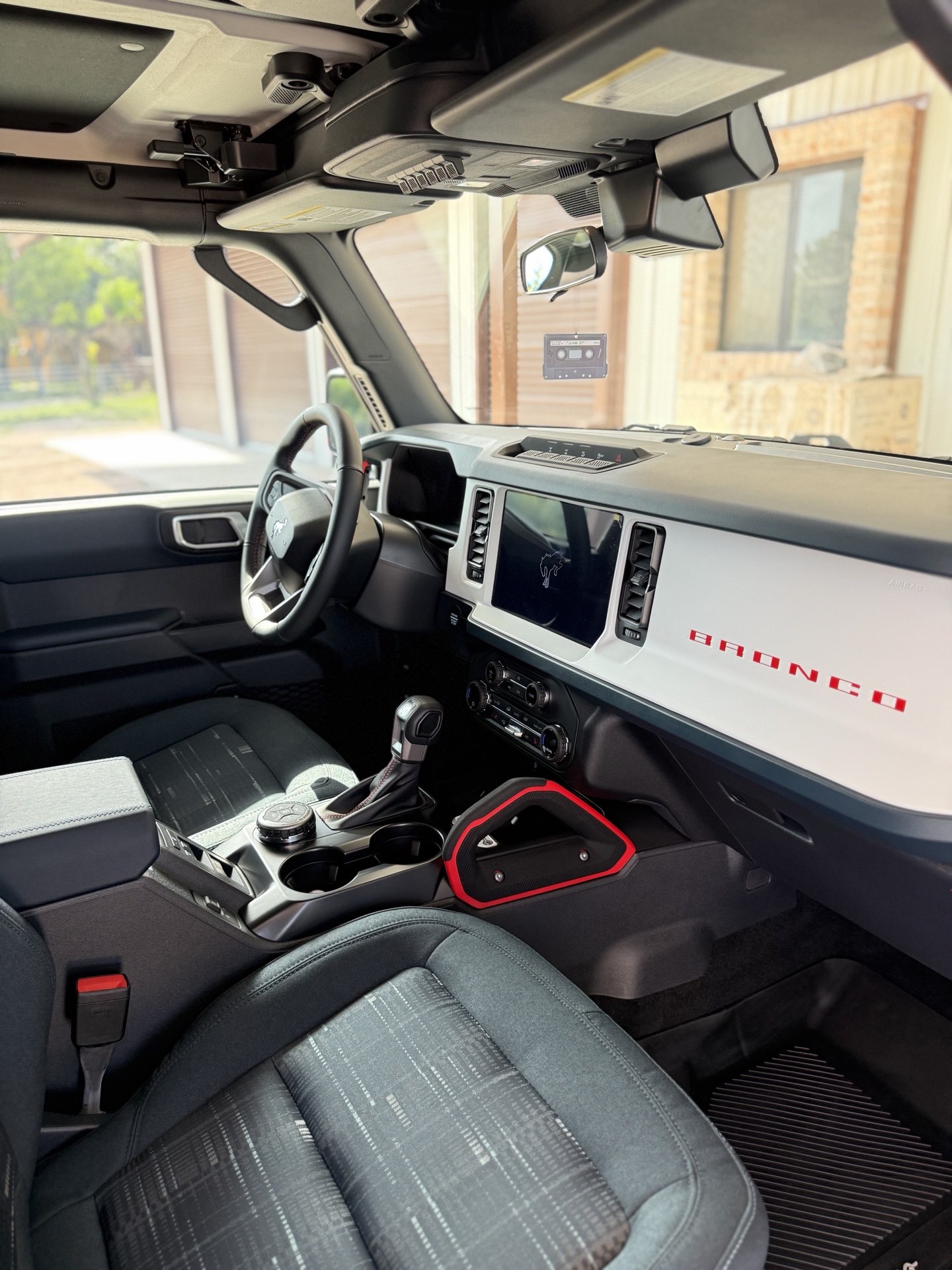Cleaned interior and dashboard of a Ford Bronco after a detail by I Auto Detailing in Edinburg, TX